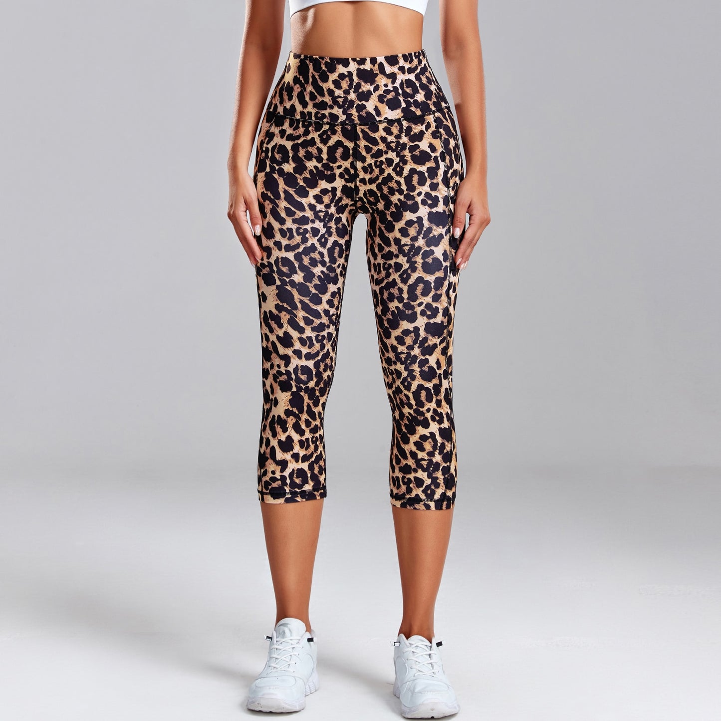 Leopard Yoga Cropped Leggings